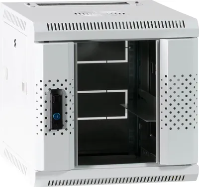 Produktbild von ProfiPatch Netzwerkschrank Serverschrank Wandgehäuse 10 Zoll 6HE montiert Premium Tiefe 300mm grau