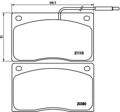 Produktbild von Brembo Bremsbelagsatz, Scheibenbremse Vorderachse P 68 012
