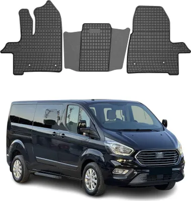 Obrázok produktu pre 2017-2020 Ford Transit Custom Van športové rohože gumové čierne 3 ks