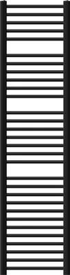 Immagine prodotto di LuxeBath radiatore bagno Sahara, 400x1800 mm, nero, curvo con attacco laterale