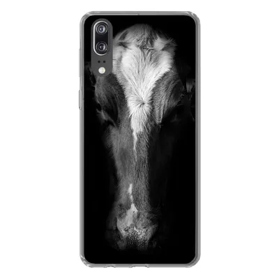 Produktbild von MuchoWow® Handyhülle Schutzhülle Hülle für Huawei P20 Kuh - Tiere - Schwarz Silikon Softcase Handy Hülle - Hardcover