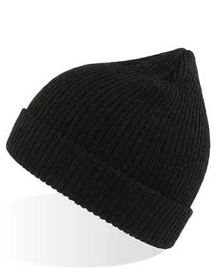 Produktbild von Atlantis WOLL | Woolly Beanie, Geripptes Beanie - Farbe: Black - Größe: One Size