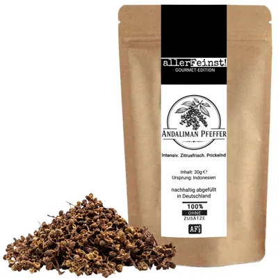 Produktbild von Andaliman Pfeffer ganz | Indonesische Pfefferspezialität - 30g