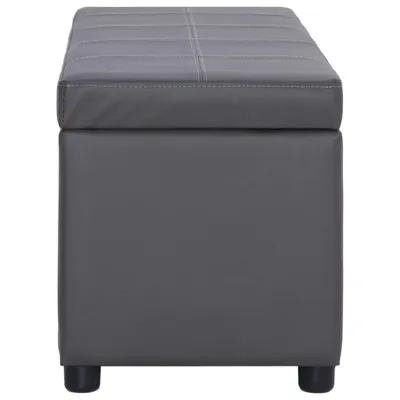 Produktbild von "SALE 2026"Sitzbänke - Grau Bank mit Staufach 116cm Grau Kunstleder Stabli Möbel4843018