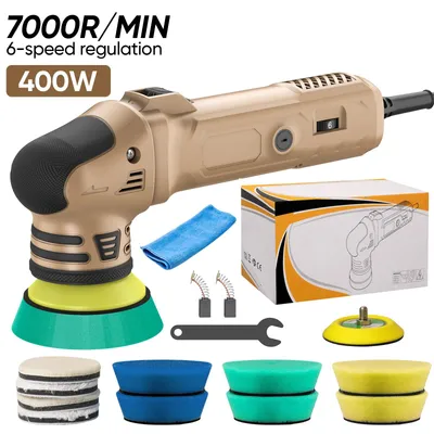 Produktbild von Mini-Autopoliermaschine - 400 W - 6 Geschwindigkeitsstufen - Dual-Action - 7,6-cm-Polierpads - EU-Stecker