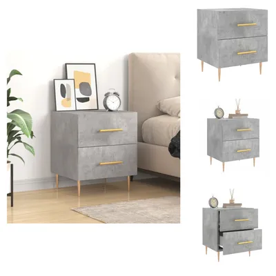 Produktbild von vidaXL Nachttisch Betongrau 40x35x47,5 cm Holzwerkstoff -  Nachttische