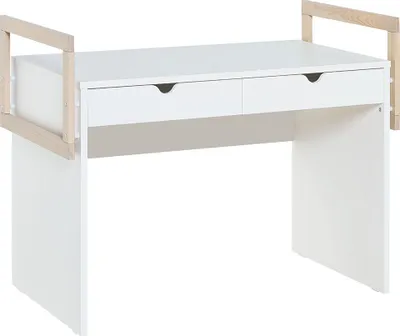 Produktbild von Jugendzimmer - Schreibtisch Skalle 06, Farbe: Weiß / Kiefer - Abmessungen: 79 x 118 x 65 cm (H x B x T)