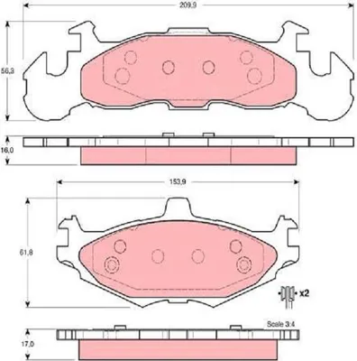 Produktbild von Bremsbelagsatz, Scheibenbremse TRW GDB4003