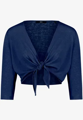 Produktbild von Zero Damen Bolero mit 3/4-Ärmeln und Bindedetail