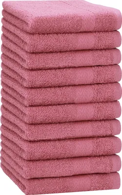 Produktbild von Betz 10 Stück Handtücher 50x100 cm PREMIUM 100% Baumwolle Farbe: altrosa