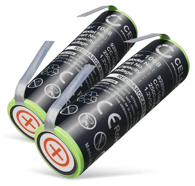 Produktbild von subtel 2x Akku für Rasierer & Haarschneider kompatibel mit Braun 6518, 5316, 3710, 6550 - (2500mAh, 1.2V)