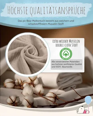 Mullwindel Musselin Mulltuch Meterware Molton Stoff Günstig