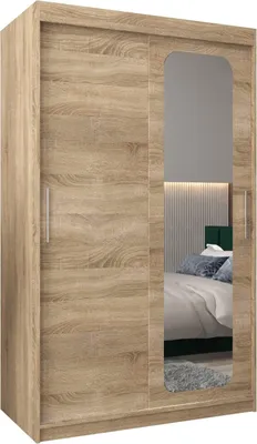 Produktbild von MEBLE KRYSPOL Promo 2120 Schlafzimmerschrank zwei Schiebetüren - Sonoma