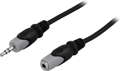 Obrázek produktu pro Deltaco MM-162, 3.5mm, Samec, 3.5mm, Samice, 5 m, Černá