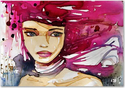 Produktbild von Tulup® Glas-Bild - 100 x 70 - Wandbild aus Glas - Wandkunst - Wandbild hinter gehärtetem Sicherheitsglas - Kunst: modern & klassisch - Abstrakte Frau - Rosa