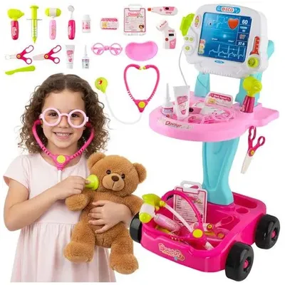 Imagen del producto de Juego de médico para niños con coche rosa, modelo 26556