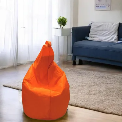 Produktbild von 13Haus Pouf Acchille 80x80x120H, Orange, Sackform