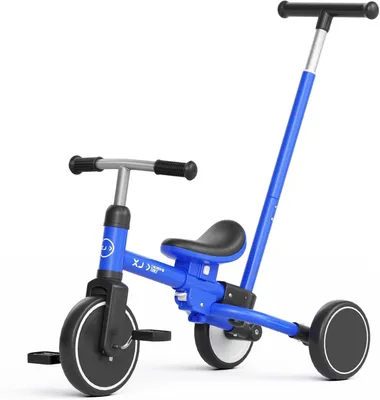 Zdjęcie produktu dla Rower trójkołowy dla dzieci 5-w-1, z regulowaną wysokością siedzenia, zdejmowanymi pedałami, przeznaczony dla dzieci w wieku 1-3 lata