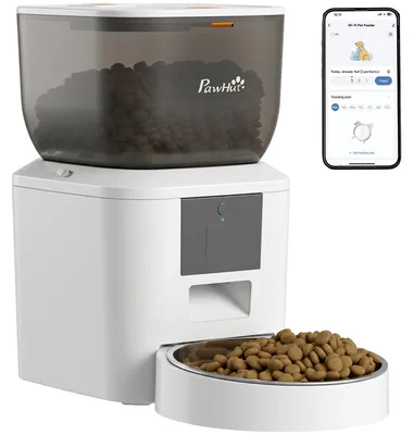 Produktbild von Automatischer Katzenfutterautomat, 2,4G WLAN, 4L, App-Steuerung, 1–10 Mahlzeiten, 10s Futterruf