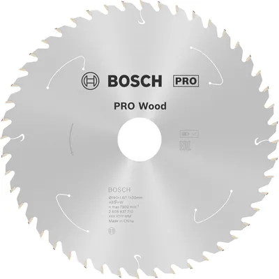 Productafbeelding van BOSCH 2608837710 BOSCH PRO Wood Kreissägeblatt 190,0 mm, 48 Zähne