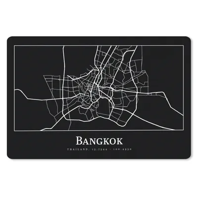 Produktbild von MuchoWow® Schreibtischunterlage Bangkok - Karte - Stadtplan 60x40 cm - XXL Mauspad - Großes Mauspad
