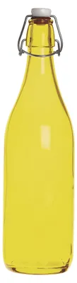 Glasflasche Happy Color, 1 L, Gelb, 8 x 8 x 30 cm