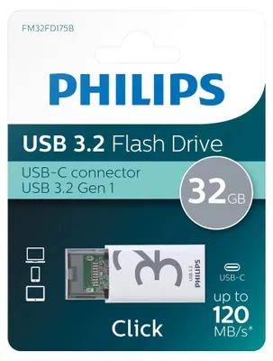 Produktbild von Philips USB-Stick 32 GB USB-C USB 3.2 Click Edition Leserate bis 120 MB/s