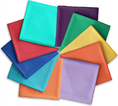 Produktbild von 10 x 25cm Bündchenstoff uni Jersey, Bündchen, 35cm breit, Schlauchware, Farbmix