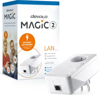 Produktbild von devolo Magic 2 LAN 1-1-1 Addition rozšiřující modul 2400 Mbps