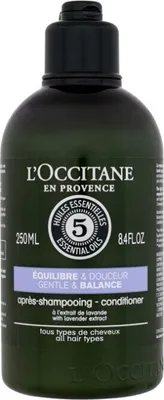 Imagen del producto de L'Occitane Gentle & Balance, unisex, acondicionador para uso diario, apto para todo tipo de cabello, para todo tipo de coloración, desenreda, aporta brillo, suaviza, 250 ml