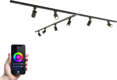 Image de HOFTRONIC - Kit système de rails 4 x 1 m 8 spots RGBWW GU10 IP20