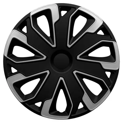 Produktbild von 15" Zoll Radkappen Schwarz/Silber Radzierblenden Radblenden PP 5475SB AutoStyle