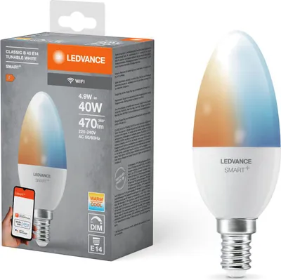 Produktbild von LEDVANCE 4058075778573, 4,9 W, 40 W, E14, 470 lm, 20000 h, Weiß