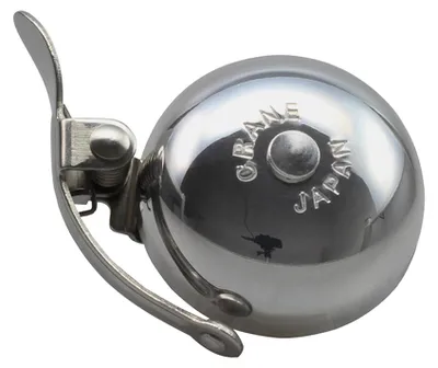 Produktbild von Crane Bell Co. Suzu Mini Klingel Glocke Retro silber poliert Die Cast Mount