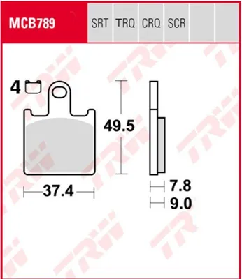 Zdjęcie produktu dla TRW Bremsbelag "MCB 789"