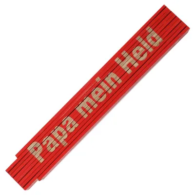 Produktbild von Zollstock Meterstab Papa mein Held,Rot
