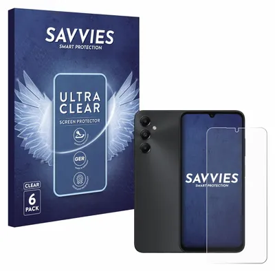 A product shot featuring a box of screen protectors, a smartphone, and a single screen protector.