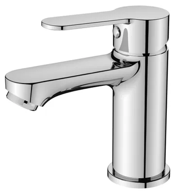 Produktbild von Aica Waschtischarmatur Einhebelmischer Badarmatur Niedrig Zink Messing Chrom KTW