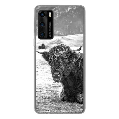 Produktbild von MuchoWow® Handyhülle Schutzhülle Hülle für Huawei P40 Schottischer Highlander - Berg - Tiere Silikon Softcase Handy Hülle - Handytasche