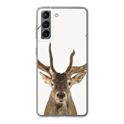Produktbild von MuchoWow® Handyhülle Schutzhülle Hülle für Samsung Galaxy S21 Hirsche - Tiere - Geweih - Kinder - Jungen Silikon Softcase Handy Hülle - Softcase