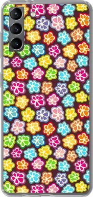 Produktbild von MuchoWow® Handyhülle Schutzhülle Hülle für Telefoonhoesje Samsung Galaxy S21 Plus Mädchen - Blume - Schnittmuster - Mädchen - Kinder - Kinder Silikon Softcase Handy Hülle - Handy-Tasche