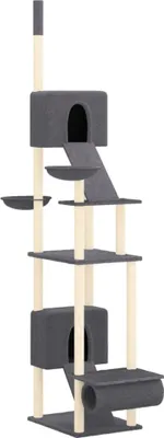 Produktbild von vidaXL Kratzbaum Deckenhoch Dunkelgrau 277-303 cm