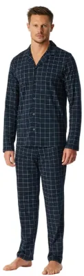 Produktbild von Schiesser Pyjama dunkelblau kariert