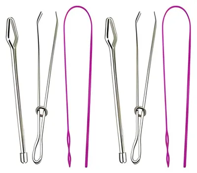 Nähhilfe-Set, 6-teilig, mit Nadeleinfädler, Kunststoff, 28 cm