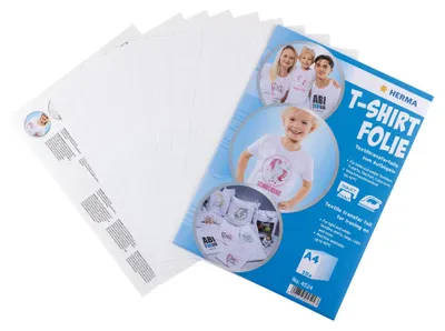 Image de HERMA 4524 Film pour T-shirts pour textiles clairs, A4, imprimable