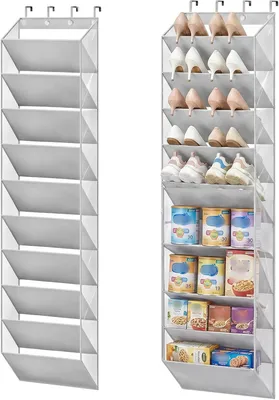 Obrázek produktu pro Nástěnný organizér na boty s 10 přihrádkami – vhodný pro 20 párů bot