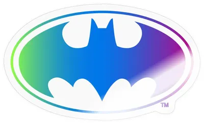 Produktbild von Spreadshirt DC Comics Batman Logo Regenbogenfarben Sticker Aufkleber, 10 x 10 cm, Transparent glänzend