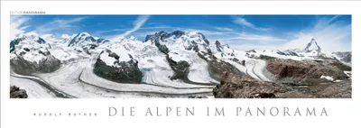 Produktbild von Rudolf Rother Alpen Immerwährender Kalender Panoramaformat 110 x 39 cm