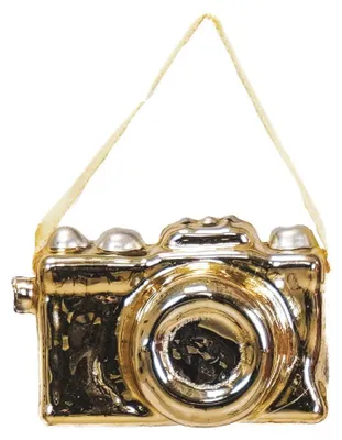 Produktbild von Xmas Hanger - Camera - Glass - Gold - 8x5x4cm