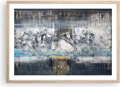 Produktbild von Gerahmtes Poster - Rahmen in heller Eiche - Abstraktion modern - 70x50 cm - Wand Bild - Wanddeko - Wandbilder - Wandposter - Bilderrahmen - Bilder - Kunstdruck - Wandbild - P2NAA70x50-3474